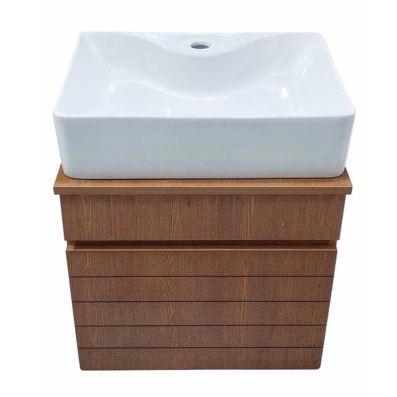 روشویی کابینتی 35*50 داتیس رنگ قهوه ای کد 258