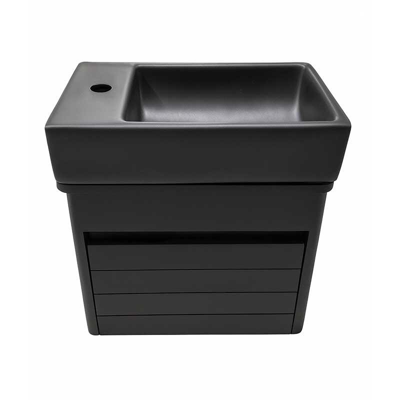 روشویی کابینتی 25*46 اطلس رنگ مشکی کد 255