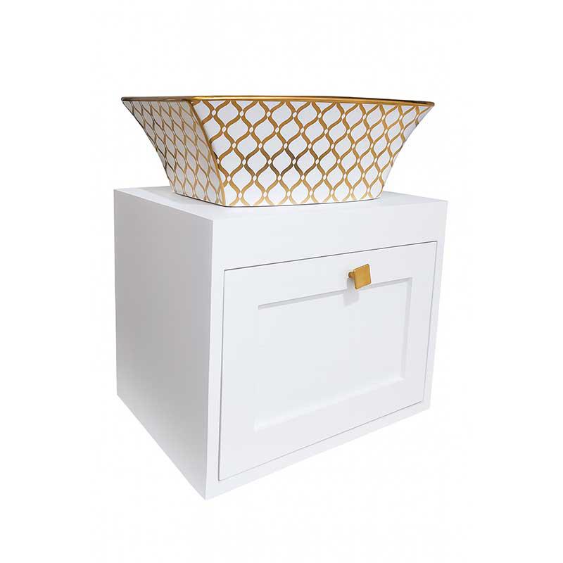 روشویی کابینتی 40*50 مارانتا رنگ سفید کد 264