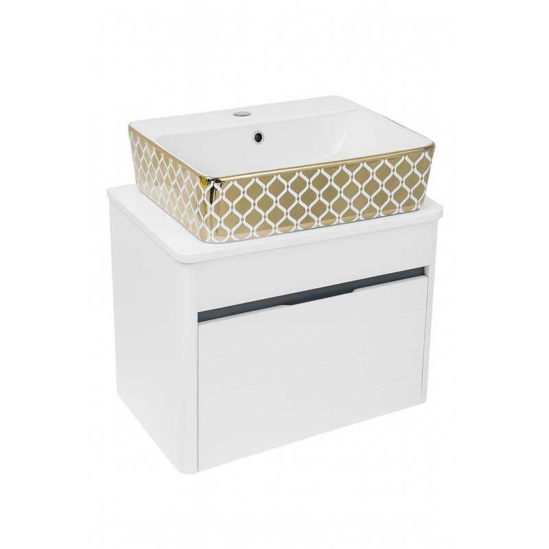 روشویی کابینتی 40*60 کاملیا رنگ سفید کد 263